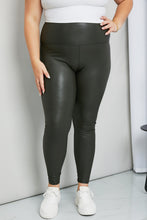 Load image into Gallery viewer, LOVEIT Full Size PU Leather Wide Waistband Leggings
