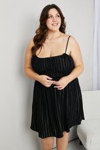 Load image into Gallery viewer, White Birch Full Size Striped Spaghetti Strap Dress
