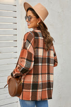 Load image into Gallery viewer, Double Take Plaid Dropped Shoulder Pocketed Shirt Jacket
