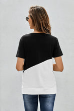 Load image into Gallery viewer, Two-Tone Round Neck Tee
