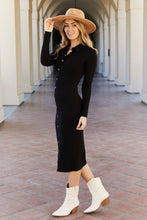 Load image into Gallery viewer, Petal Dew Button Down Collared Long Sleeve Dress
