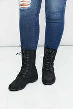 Load image into Gallery viewer, Forever Link Rhinestone Lace-Up Combat Booties

