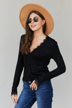 Load image into Gallery viewer, Zenana Lace Trim Long Sleeve Cardigan
