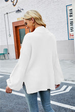 Load image into Gallery viewer, Lantern Sleeve Dropped Shoulder Sweater
