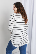 Load image into Gallery viewer, Zenana Full Size Striped V-Neck Long Sleeve Top

