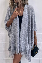 Load image into Gallery viewer, Fringe Hem Open Front Poncho
