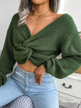Load image into Gallery viewer, That’s Twisted Cropped Sweater
