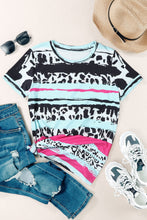 Load image into Gallery viewer, Animal Print Round Neck Tee Shirt
