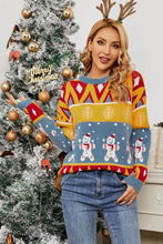 Load image into Gallery viewer, Christmas Snowman Round Neck Sweater
