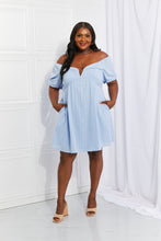 Load image into Gallery viewer, HEYSON Full Size Ruched Notched Neck Lace-Up Dress with Pockets
