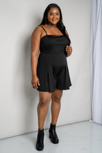 Load image into Gallery viewer, White Birch Full Size Adjustable Strap Pleated Romper
