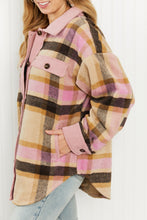 Load image into Gallery viewer, GeeGee Make Way Full Size Plaid Corduroy Trim Shacket
