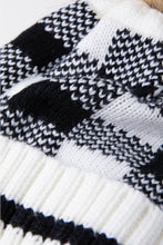 Load image into Gallery viewer, Plaid Pom-Pom Knit Beanie
