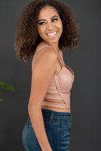 Load image into Gallery viewer, SHOPIRISBASIC Ready to Go Faux Leather Strappy Bustier Crop Top
