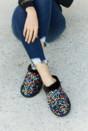 Forever Link Multicolored Sequin Faux Fur Slipper