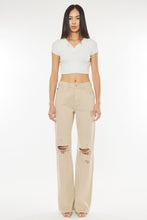 Load image into Gallery viewer, Kancan High-Rise Distressed Flare Jeans in Taupe DIBS KAN
