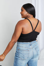 Load image into Gallery viewer, Zenana Full Size V-Neck Ribbed Cami in Black
