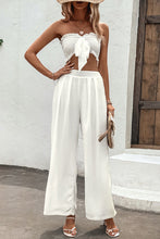 Load image into Gallery viewer, Smocked Tube Top and Wide Leg Pants Set
