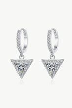 Load image into Gallery viewer, 1 Carat Moissanite Triangle Drop Earrings DIBS 7006
