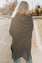 Load image into Gallery viewer, Striped Long Sleeve Cardigan with Pocket

