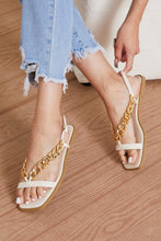 Load image into Gallery viewer, Fortune Dynamic Take A Chance Chain Detail Sandals
