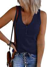 Load image into Gallery viewer, V-Neck Ribbed Tank
