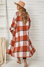 Load image into Gallery viewer, Plaid Duster Coat with Breast Pockets DIBS DUSTER

