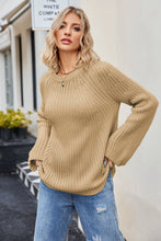 Load image into Gallery viewer, Raglan Sleeve Waffle Knit Sweater
