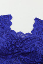 Load image into Gallery viewer, Ruched Sweetheart Neck Lace Bodysuit
