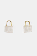 Load image into Gallery viewer, Crystal Glass Lock Earrings
