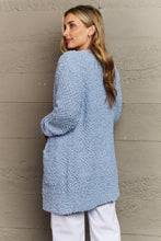 Load image into Gallery viewer, Zenana Falling For You Full Size Open Front Popcorn Cardigan
