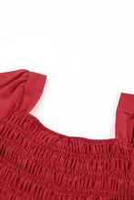 Load image into Gallery viewer, Smocked Long Flounce Sleeve Square Neck Jumpsuit
