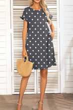 Load image into Gallery viewer, Flounce Sleeve Round Neck Dress with Pockets
