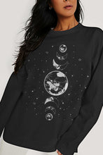 Load image into Gallery viewer, Simply Love Full Size Earth &amp; Moon Graphic Sweatshirt

