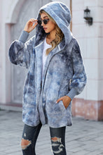 Load image into Gallery viewer, Fleece Hooded Open Front Jacket with Pockets
