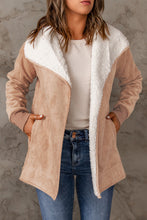 Load image into Gallery viewer, Faux Suede Sherpa Lining Jacket with Pockets
