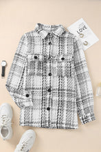 Load image into Gallery viewer, Plaid Pocketed Long Sleeve Shirt Jacket
