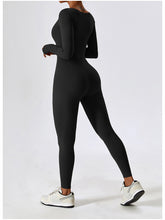 Load image into Gallery viewer, Square Neck Long Sleeve Sports Jumpsuit
