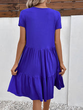 Load image into Gallery viewer, V-Neck Short Sleeve Dress with Pockets
