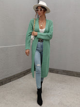 Load image into Gallery viewer, Horizontal Ribbing Dropped Shoulder Cardigan
