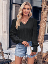 Load image into Gallery viewer, V-Neck Puff Sleeve Blouse

