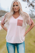 Load image into Gallery viewer, Two-Tone Raglan Sleeve V-Neck Tee
