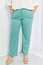 Load image into Gallery viewer, Blumin Apparel Take Me Away Full Size Straight Leg Pants in Seafoam
