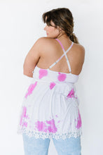 Load image into Gallery viewer, White Birch Finders Keepers Full Size Tie-Dye Lace Top
