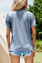Load image into Gallery viewer, Short Petal Sleeve Crewneck Top
