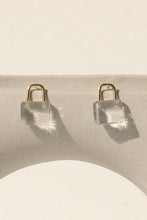 Load image into Gallery viewer, Crystal Glass Lock Earrings
