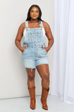 Load image into Gallery viewer, Judy Blue Full Size Raw Hem Denim Overall Shorts
