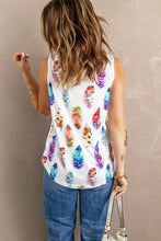 Load image into Gallery viewer, Leaf Print Scoop Neck Tank
