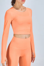 Load image into Gallery viewer, Breathable Cropped Long Sleeve Sports Top
