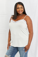 Load image into Gallery viewer, Celeste In The Moment Full Size Lace Detail Tank Top in White

